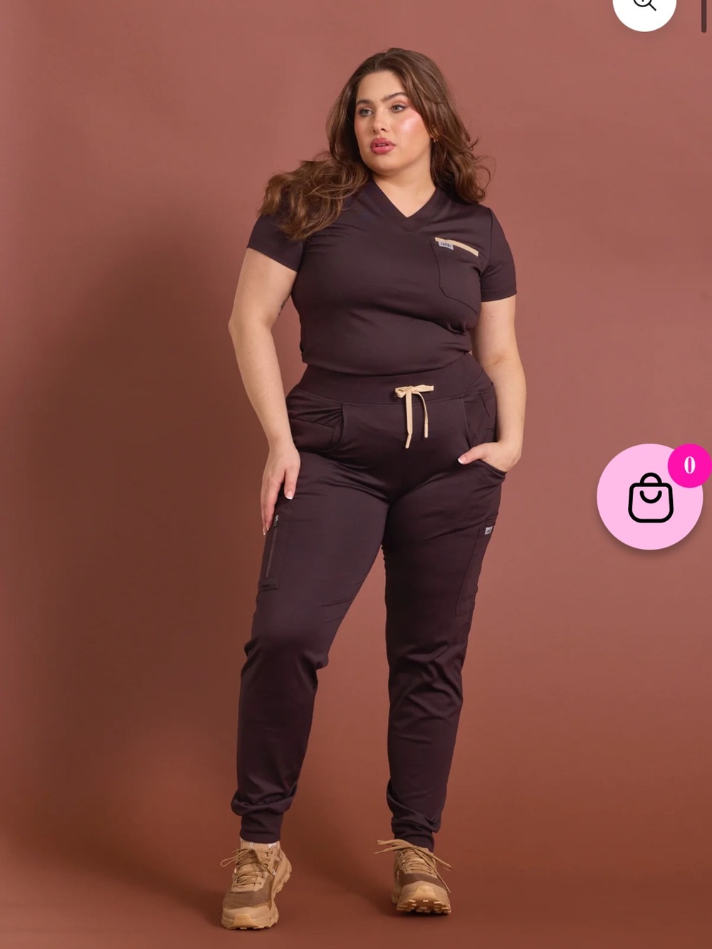 Ashh Aneesa Expresso Scrub top + joggers